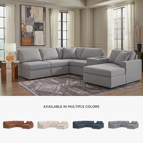 Image of Signature Design by Ashley 6 Seater Modular Sectional Sofa with Chaise