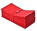 Cotton Craft Napkins, 12 Pack Oversized Dinner Napkins 20x20 Tomato, 100% Cotton, Tailored with Mitered corners and a generous hem, Napkins are 38% larger than standard size napkins