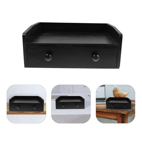 Meuble de bureau compact en bois noir pour rangement dosettes luxe - 8