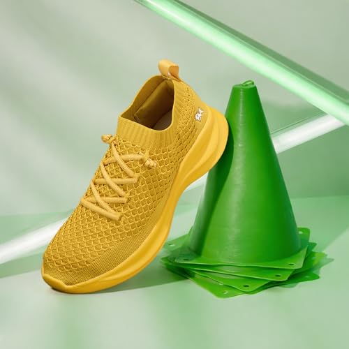Image of Neeman's Knit Gliders Men Sneakers | Stylish Casual Shoes for Men with Airknit Breathable Upper | Anti-Skid EVA Sole Footwear | Lightweight Lace-Up Sneaker