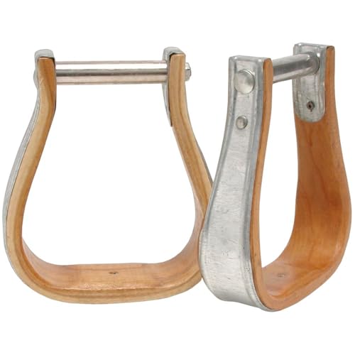 Tough 1 Wooden Metal Bound Roper Bell Stirrups