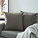 Topfinel Lot de 2 Housse de Coussin 45x45cm Décoratif Canapé en Chenille Housses Coussin Decoration Chambre Carré Couleur Uni pour Chaise,Voiture,Bureau, Beige Brun