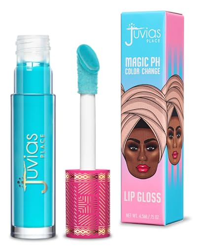 Juvia's Place Magic pH Color Change Lip Gloss - Mood - High-Gloss Shine pH Balance Lip Gloss w/Color Changing Tint, Lightweight Non-Sticky Finish, Ideal for Everyday No Makeup Look on All Skin Tones