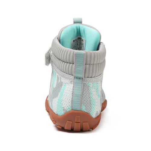 Image of KUBUA Kids High Top Barefoot Shoes Boys Girls Minimalist Zero Drop Sneakers | Wide Toe Box, Padded Collar for Ankle Support, Non-Slip, Hiking, Tennis, Walking, School, Wrestling, Gym, Little Kid, Big Kid