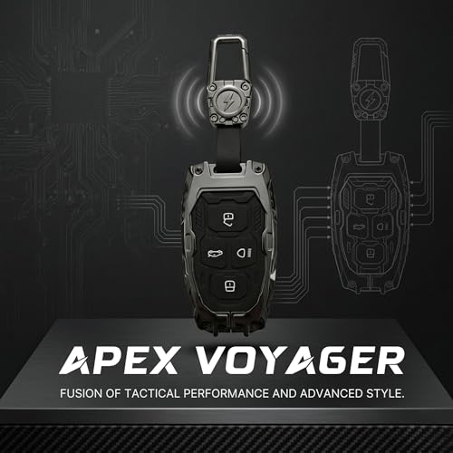 Image of Arika Waterproof Alloy Metal and Soft Silicone Key Cover Compatible with Tata Harrier | Safari | Nexon | Altroz | Tigor | EV | Punch | Tiago EV Electric - 4 Button Smart Key Only