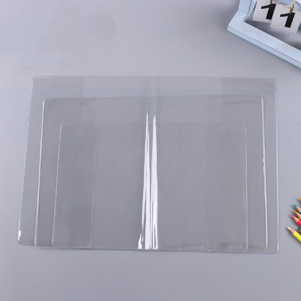 2 Stück A6 Transparente Kunststoff-Planer-Einband Tasche Notebook