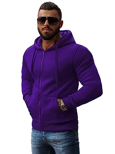Herren Hoodie Mit Reißverschluss - Leichte Kapuzenjacke Für Frühling & Herbst