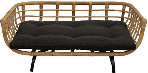 Korb-Outlet Exklusiver Retro-Design Hundekorb/Hundebett/Tierkorb Haustier Bett Groß aus Rattan mit Kissen/Modernes Bett für Katzen und Hunde Grösse XL (Natur)