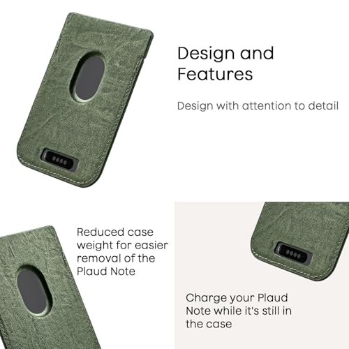 Plaud Note AI Voice Recorder with 2 Cases, with App Control, Transcribe & Summarize with AI Technology, 64GB Memory, Voice Recorder Carrying Case