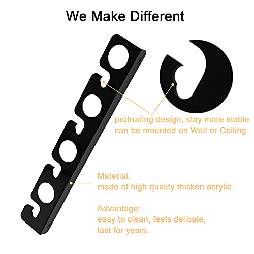 Wdwlbsm 2 Pair 16 Rods Acrylic Fishing Rod Holder Wall Mount, Horizontal Ceiling Mount Fishing Pole Rack, Overhead Hanger Storage Organizer For Garage,Boat,Basement,Cabin,Store #TOP2