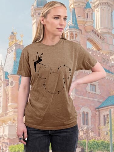 Image of Magic Kingdom Castle Shirt Holiday Short Sleeve Boho Clothes for Women