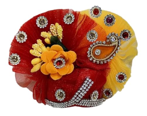 Image of Partish Laddu Gopal Janamashtmi Dress l Ladoo Gopal Dress l Kanha Ji Dress Size 1 2 4 5 6 (Size 5, Red1+Yellow)