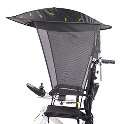 Motorcycle Umbrella Mobility Sun ShadeWheelchair Sun and Rain Cover, Folding Umbrella Canopy for Protection and Weather Resistance, Compatible with Most Wheelchairs
