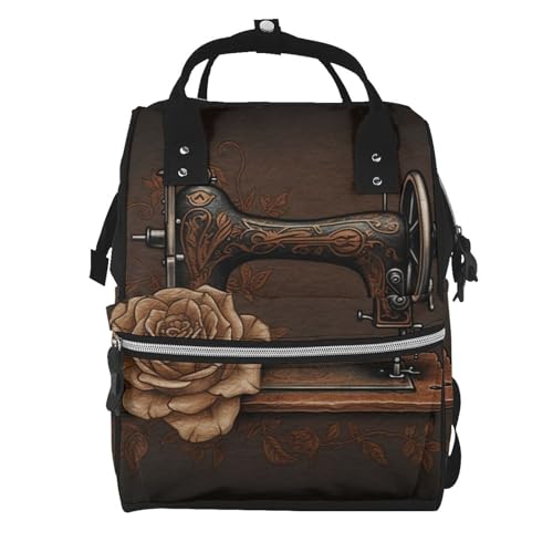 Sac à dos à langer rose pour les promenades quotidiennes et sorties de maman