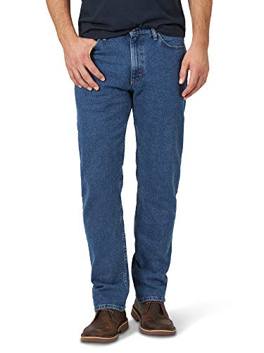 Wrangler Authentics Men's Classic 5-Pocket Regular Fit Jean, Dark Stonewash Flex, 34W X 30L