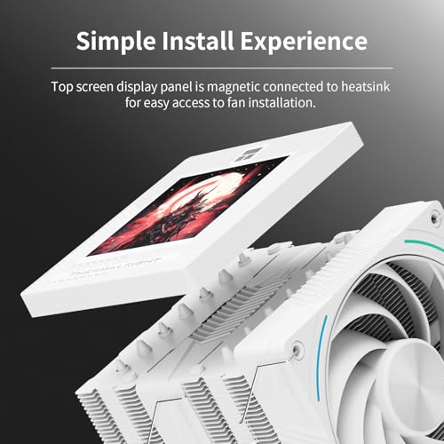 Image of Thermalright Phantom Spirit 120 Vision Snow CPU Cooler, PC Heatsink Cooler 7 Heat Pipes, 3.95'' Magnetic Display Screen with 480x480 Resolution,for AM4 /AM5 and Intel LGA1700 /1851 /115x