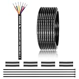 18 Gauge 7 Conductor Electrical Wire 25FT, UL 2464 18 AWG 7 Wire Cable Tinned Copper Stranded 18/7 Way Wire for Automotive Trailer Wire, Lighting, Solar Panel Cable, Extension Cable, Speaker etc.