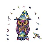 TYFUN Puzzle de madera para adultos y niños, 300 piezas, rompecabezas de águila de Halloween, desafío de cerebro, desafío de alto grado de dificultad, rompecabezas para cumpleaños, Navidad, Halloween