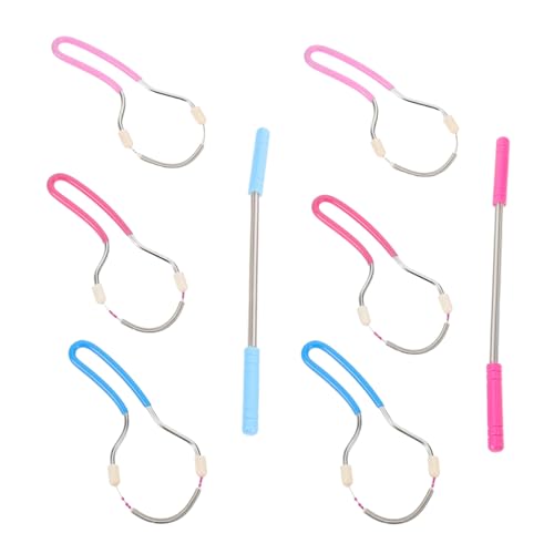 LIFKOME 8 piezas Removedor de Facial para Mujer Epiladora Manual de Acero Inoxidable Diseño Ergonómico Portátil para Labios Superiores Mejillas y Barbilla Herramienta Eficaz para