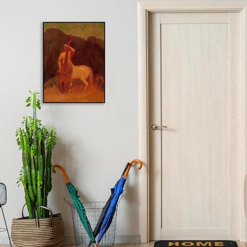 Peinture sur Toile Odilon Redon Centaure avec violoncelle 50x40cm Cadre Noir