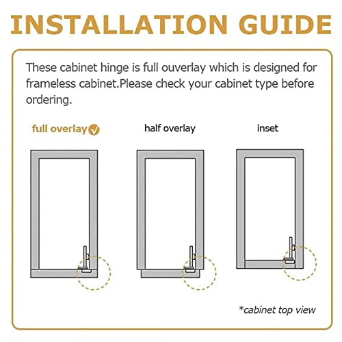 Furniware 2 Stück Scharniere für Schranktüren, Schrankscharnier Topfscharnier Scharnier Küchenschrank Öffnungswinkel 110° für Schrank Möbel Schranktür Scharniere für Küchenschränke