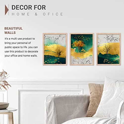 Image of kotart Modern Wall Art Framed Painting for Wall Decoration - Wall Paintings for Living Room, Bedroom - Big Size Wall Painting - Set of 3 - D (Art 10, 10x13 inch)