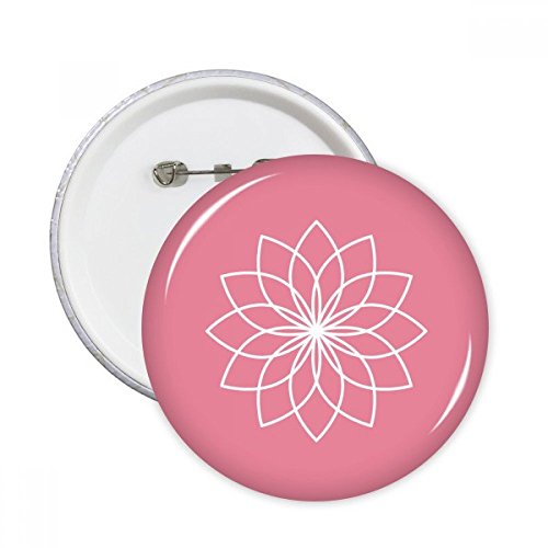 Cadeau badge fleur ligne ronde DIYthinker : coffret de 5 pins originaux pour amateurs de mode