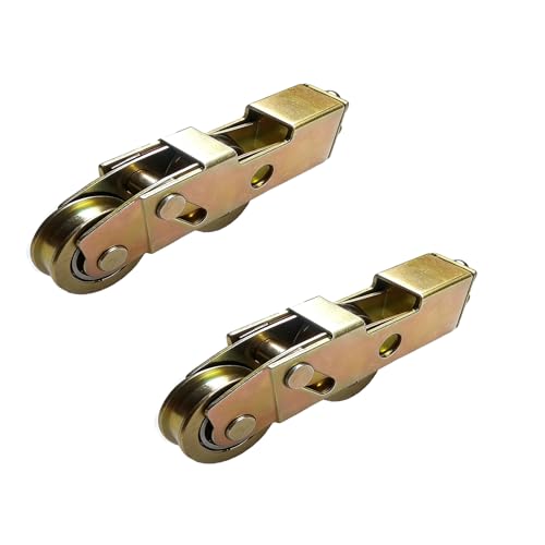 2-Pack 1-1/4 Inch Sliding Door Rollers Replacement Steel Ball Bearing Tandem Wheels for Sliding Glass Door Patio Door Screen Door Window Gate & Closet Hardware