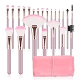 Makeup Brush Set, 22 Piece Professional Pink Cosmetic Brushes Kits Foundation Eyeshadow Brushes with Storage Bag For Girls