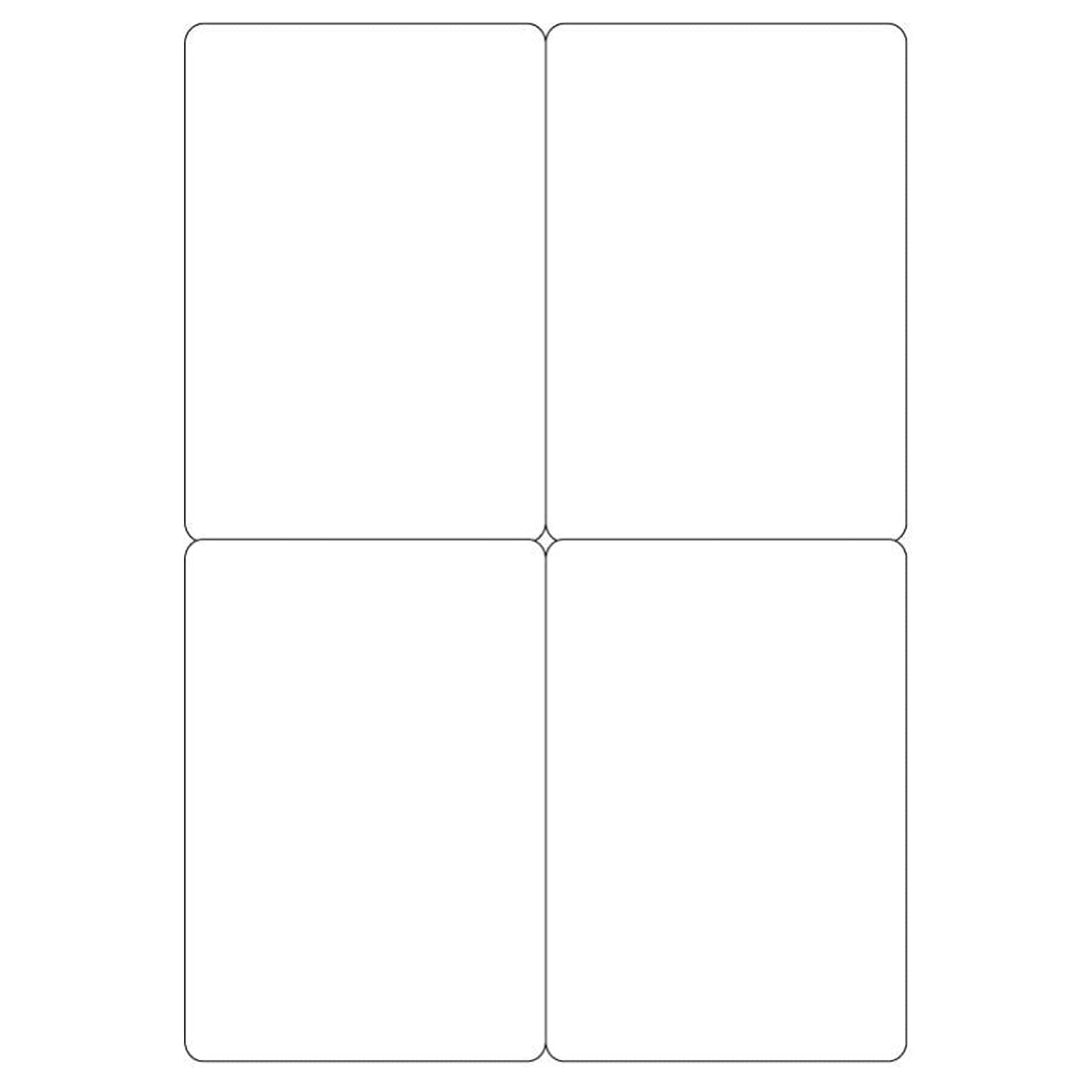 200 x 4 Labels per Sheet, A4 White Self Adhesive Address Shipping Mailing Labels, Sticky Back Printing Sticker, Laser/Inkjet Printers and Copier Size 139mm x99.1mm.