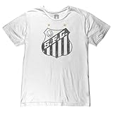 1863FC Santos FC Crest Brazil Premium Cotton Slub T-Shirt White (US, Alpha, X-Large, Regular, Regular)