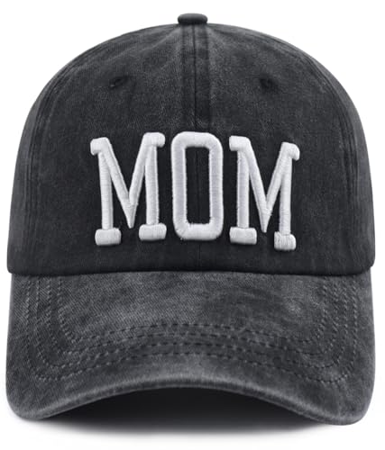 Image of Mom and Dad Hats for Men Women, Funny Adjustable Cotton 3D Embroidered Mama Papa Baseball Cap