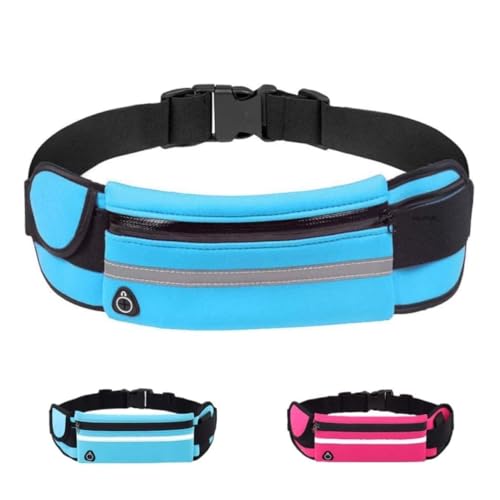 Image of Running Belt with Water Bottle Pocket, Waist Bag with Adjustable Straps for Men and Women, Fits 6.5 inches Smartphones, Running Hiking Climbing Waist Pack