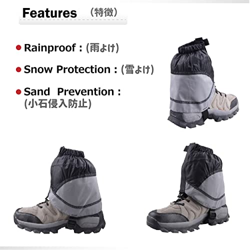 Azarxis Hiking Gaiters Low Top Trail Gaiters Waterproof Ankle Gaiters Lightweight Snow Gaiters for Men Women Skiing Hunting Climbing - Image 6