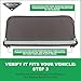 MasterTop Soft Top Rear Replacement Window - Fits Jeep Wrangler JK 2-Door & 4-Door 2013-2018 - Black MasterTwill - (Compatible Only with Original Factory Soft Tops)