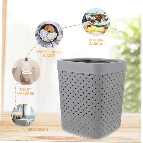 Caneca de basura rectangular de plástico pequeño Uonlytech miniatura 5