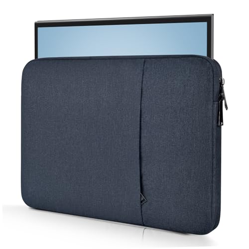 Image of 15.6 inch Portable Monitor Case, Protective Carrying Sleeve for Most 15.6-16.1 inch Portable Monitor with Accessory Pocket, Navy Blue