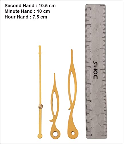Image of Ormove Movement Plastic Quartz Battery Operated Ticking Wall Clock Movement Machine with Hands (Needles: Curve Gold)