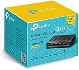 TP-Link LS1005G 5-Port Desktop/Wallmount Gigabit Ethernet Switch/Hub, Network Splitter, Plug and Play, Plastic Case, Black - Image 6