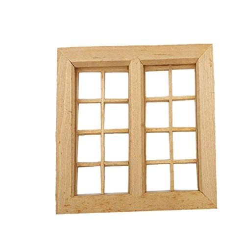Kacniohen Puppenstuben-Fenster, Miniatur-Puppenzubehör Perfekt für Maßstab 1:12 Windows für Ihr Puppenhaus oder Model… – Bild 7