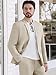 MAGE MALE Men's 2 Piece Linen Suits Set Casual Lightweight Blazer Jacket and Pants for Wedding Business Prom Beige