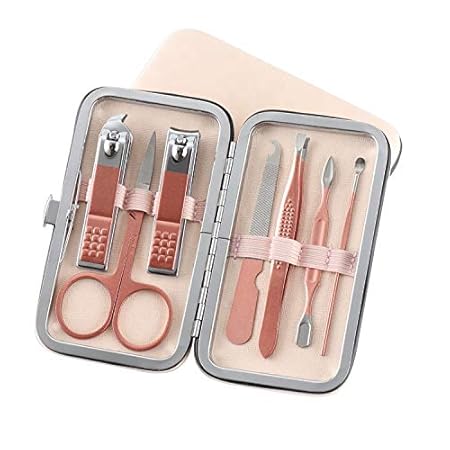 Vitalogy – Manicure Pedicure Kit for Women for Foot, Hand & Face Care with LUXURY TRAVEL Case | Nail Cutter Kit Set, Nail Clipper, Eyebrow Scissors, Tweezers, Nail File,…