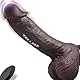 24cm Realistischer black Dildo Vibrator für Frauen mit 3 Stoßfunktion und 9 Vibrationsmodi BBC Dildo Sex Spielzeug für die Frau Männer Anal Dildos G-Punkt Vibratoren mit Saugnapf XXL Big Sexspielzeug