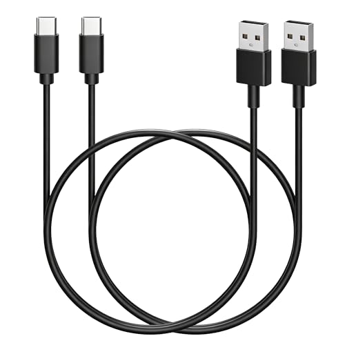 USB Type C ケーブル 1m 2本セット LpoieJun 【3A急速充電 / USB 2.0データ転送 / 映像出力非対応 】 高耐久TPE素材 USB-A to USB-C 充電コード スマートフォン/タブレット/ゲーム機のタイプｃ機種に対応 (ブラック)