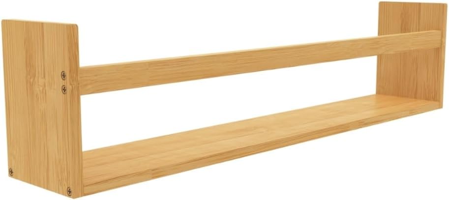 7H SEVEN HOUSE Estante de Bambú Con 1 Nivel Modular Bamboo Shelf with 1 Tier 50 x 10 x 14 cm