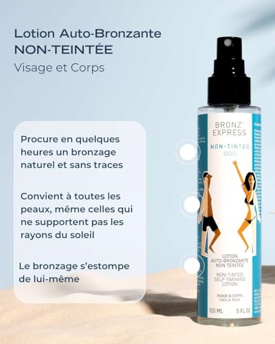 BRONZ EXPRESS | Selbstbräuner Gesicht und Körper Getönte | Lotion Natürliches Ergebnis | 150 Milliliter | Natürliche Bräune… – Ansicht 2