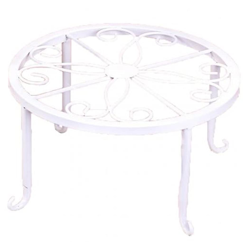 Wrought Iron Flower Pot Rack Flower Basion Display Home Decor Round Plant Stand Floor (Color : C, Size