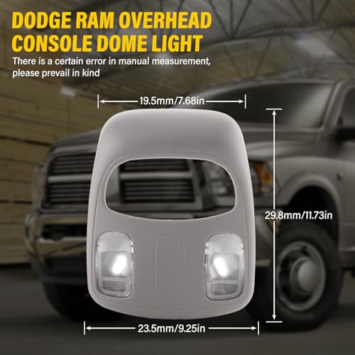 Lámpara LED de luz de lectura para consola Dodge Ram 2002-2010 miniatura 4