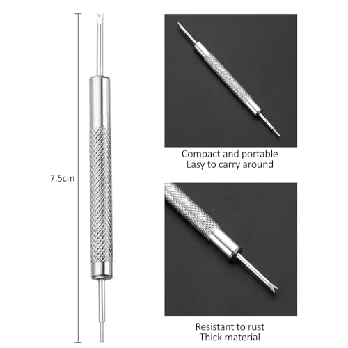 Glanzend Uhrenarmband Reparatur Werkzeug Set, Uhrenwerkzeug Stiftausdrücker für Uhrenarmbänder Kürzen, Uhrmacherwerkzeug für Uhrenstifte, Uhrenglieder Werkzeug, Uhr Verkleinern Tool