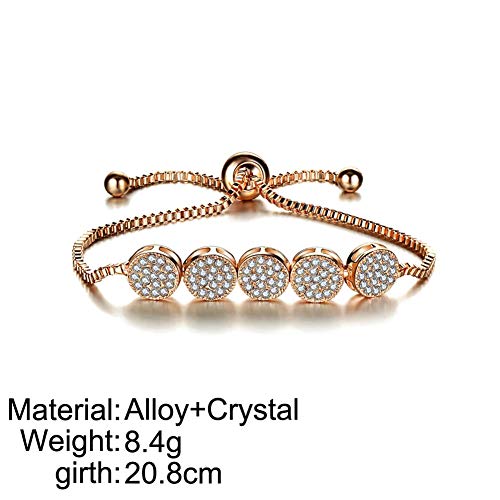 Image of Shining Diva Fashion Full Crystal Charm Stylish Gold Plated Charm Bracelet for Women